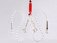 Y-shaped energy absorbing length adjustment linking lanyard MA292